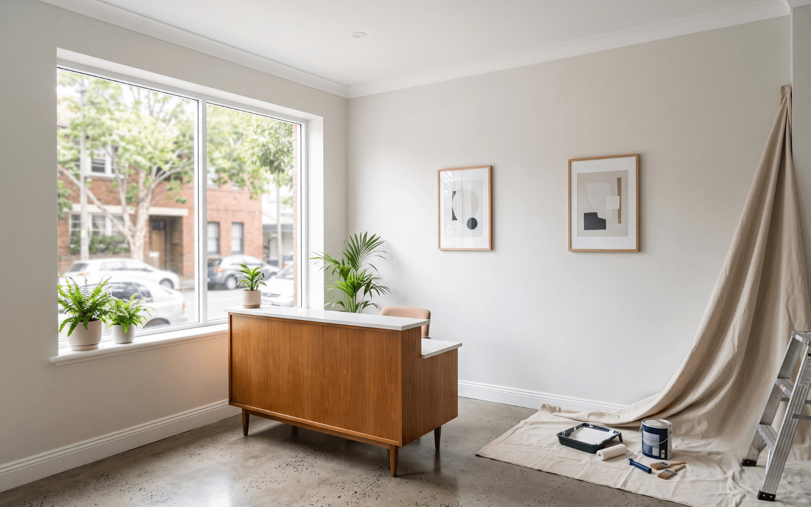 Professionally painted commercial office and reception area in Sydney