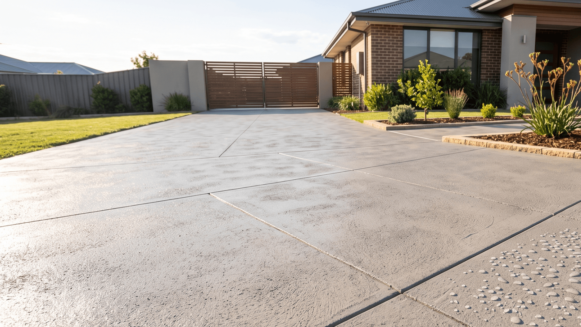 Concrete surface after sealing showing a clean, protected finish